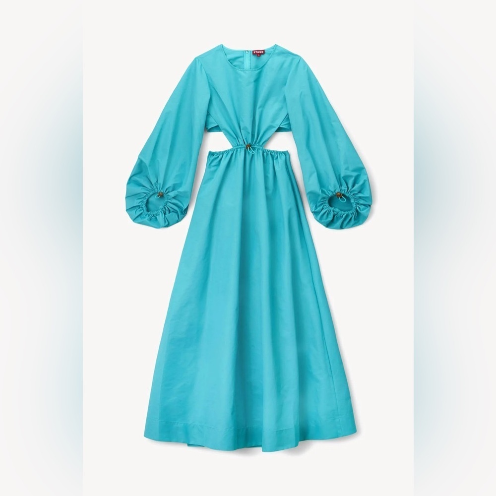 Staud Ivy Cut-Out Maxi Dress 👗 in Crystal Waters​​​ - Picture 3 of 13